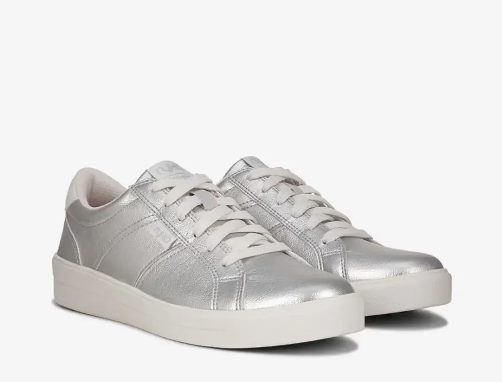 Ryka Women's Silver Lace Up Viv Classic Fashion Sneakers Shoes Size 6W